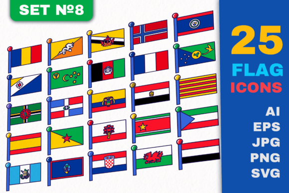 A Comprehensive Flag Icon Set for Modern Creators