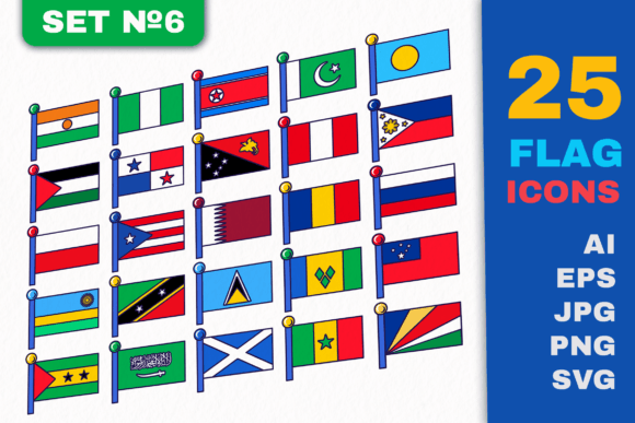 A Comprehensive Guide to Flag Icons Set 6 and the 25 Flat Outline Collection
