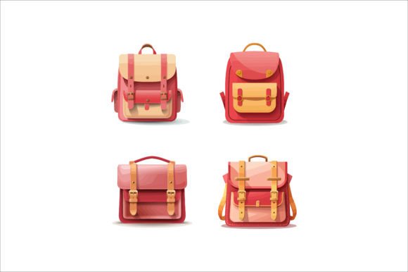 Creative School Bag Vector Designs