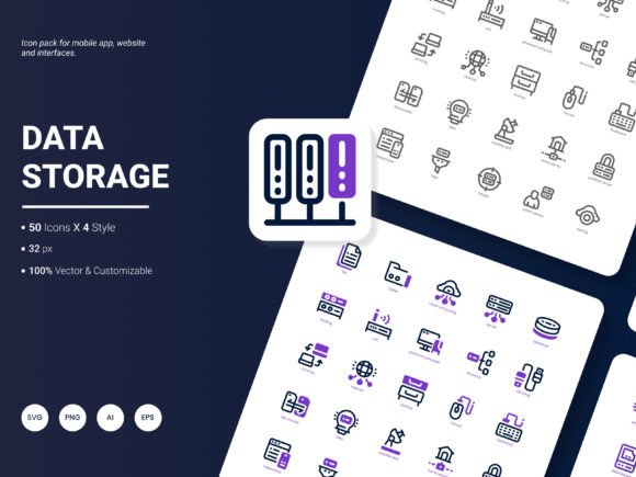 Data Storage Icon Pack: Visual Precision for Modern Projects