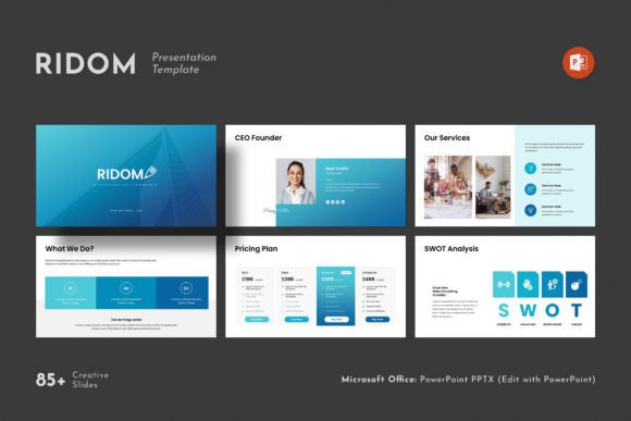 Elevate Your Professional Narrative with the Ridom PowerPoint Presentation Template