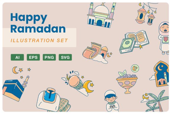 Elevate Your Projects with Professional Ramadan Kareem Illustration