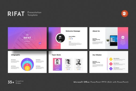 Present Your Work Professionally with the Rifat PowerPoint Presentation Template