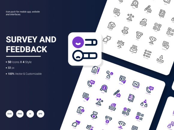 Survey and Feedback Icon Pack: 200 Visual Tools for Clear Communication