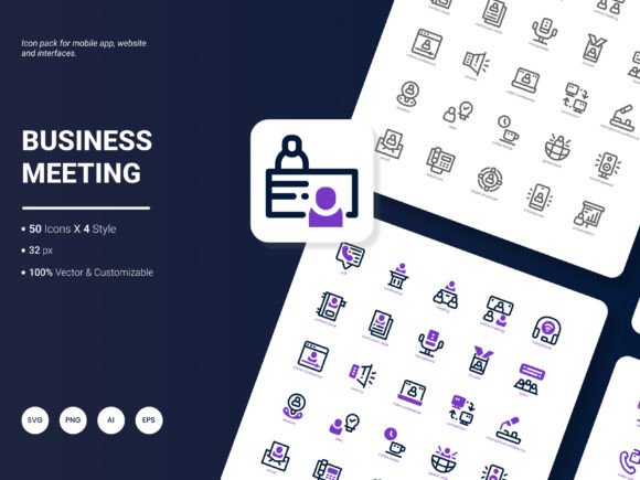 The Business Meeting Icon Pack: A Visual Toolkit for Modern Workflow Integration
