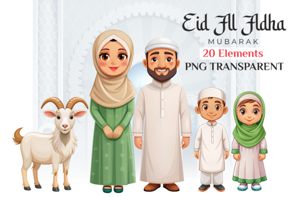 Your Creative Companion: The Cartoon Happy Muslim Eid Al Adha 19 PNG Collection